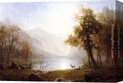 King's Canvas Paintings - Valley in Kings Canyon by Albert Bierstadt