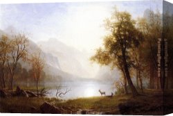 King's Canvas Paintings - Valley in Kings Canyon by Albert Bierstadt