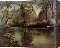 Yosemite Canvas Paintings - Yosemite Valley, California by Albert Bierstadt