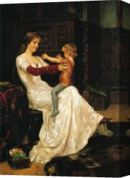 Queen Canvas Paintings - Queen Blanka by Albert Edelfelt