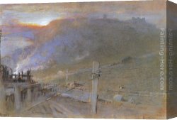 Sydney Harbour Canvas Paintings - Dover, The Harbour Works by Albert Goodwin