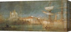 Hardy Canvas Paintings - The Hardy Norseman in Venice by Albert Goodwin