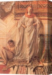 Cattle And Sheep Resting Canvas Paintings - Dancing Girl Resting by Albert Joseph Moore