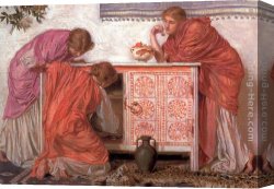 Pomegranate Canvas Paintings - Pomegranates by Albert Joseph Moore