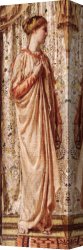 Standing Canvas Paintings - Standing female figure holding a vase by Albert Joseph Moore