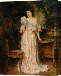 Letter Canvas Paintings - The Letter by Albert Roelofs