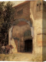 Standing Canvas Paintings - Standing Guard by Alberto Pasini