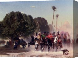 Hussar Russian Guard Corps Canvas Paintings - The Horse Guard by Alberto Pasini