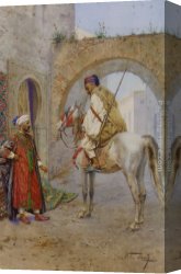 The Bird Seller Canvas Paintings - The Carpet Seller by Alberto Rosati