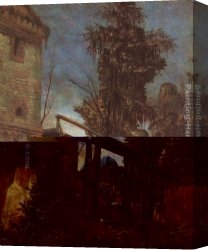 Altdorfer Canvas Paintings - Landscape with Path by Albrecht Altdorfer