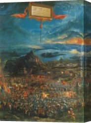 Battle Canvas Paintings - The Battle of Alexander by Albrecht Altdorfer