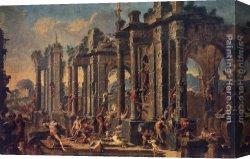 Magnasco Canvas Paintings - Bacchanalian Scene by Alessandro Magnasco