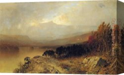 Alexander Canvas Paintings - Autumn Landscape by Alexander Helwig Wyant