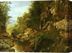 Alexander Canvas Paintings - In the Catskills by Alexander Helwig Wyant