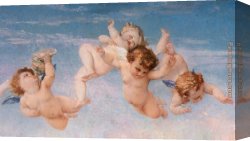 Vulcan Presenting Venus with Arms for Aeneas Canvas Paintings - Birth of Venus detail by Alexandre Cabanel