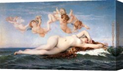 Vulcan Presenting Venus with Arms for Aeneas Canvas Paintings - The Birth of Venus by Alexandre Cabanel
