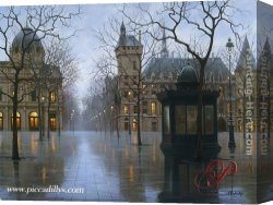 Butirskiy Canvas Paintings - April In Paris by Alexei Butirskiy