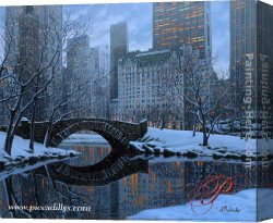 Butirskiy Canvas Paintings - Central Park by Alexei Butirskiy