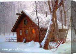 Butirskiy Canvas Paintings - Fresh Snow by Alexei Butirskiy