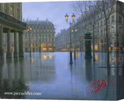 Butirskiy Canvas Paintings - Place Vendome by Alexei Butirskiy