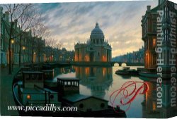 Butirskiy Canvas Paintings - Silent Dawn by Alexei Butirskiy