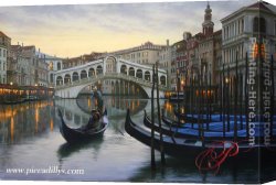 Butirskiy Canvas Paintings - Venetian Holiday by Alexei Butirskiy