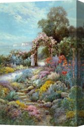 Andromeda Chained to The Rock by The Nereids Canvas Paintings - A Rock Garden by Alfred de Breanski