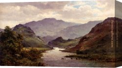 North Star Canvas Paintings - The River Colwyn, North Wales by Alfred de Breanski