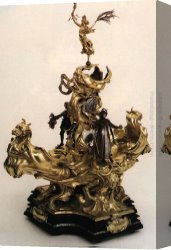 Gift Canvas Paintings - &Eacute;pergne Presented to Queen Victoria as a Jubilee Gift by the Officers of the Army by Alfred Gilbert