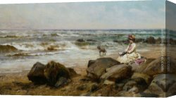 Distant Thoughts Canvas Paintings - Far Away Thoughts by Alfred Glendening