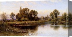 Abbey Canvas Paintings - Medmenham Abbey by Alfred Glendening