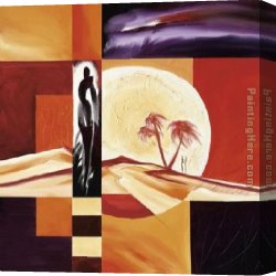 Several Circles Canvas Paintings - Circle of Love II by Alfred Gockel