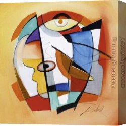 Composition VIII Canvas Paintings - Downtown VIII by Alfred Gockel