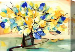 Exotic Floral II Canvas Paintings - Floral Pizzazz II by Alfred Gockel