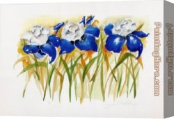 Les Iris Jaunes 1824 Canvas Paintings - Iris Grandeur by Alfred Gockel