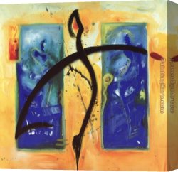 Music Canvas Paintings - Moved By The Music V by Alfred Gockel