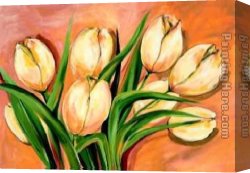 Natural Canvas Paintings - Natural Beauty Tulips I by Alfred Gockel