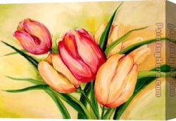 A Russian Beauty Canvas Paintings - Natural Beauty Tulips II by Alfred Gockel