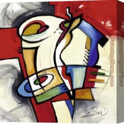 Spanish Town Canvas Paintings - Paint the Town Red I by Alfred Gockel