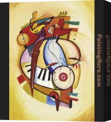 Spirits at Play II Canvas Paintings - Play It Again I by Alfred Gockel