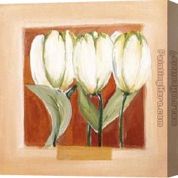 Exotic Floral II Canvas Paintings - Sandstone Florals I by Alfred Gockel