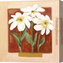 Exotic Floral II Canvas Paintings - Sandstone Florals III by Alfred Gockel