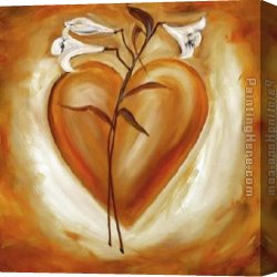 Love Story Canvas Paintings - Shades of Love - Orange by Alfred Gockel