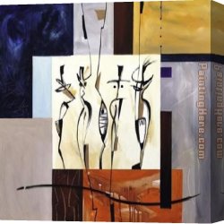 Spirits at Play II Canvas Paintings - Spirits at Play II by Alfred Gockel