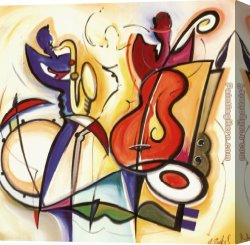 James Childs Canvas Paintings - Spontaneous Jam by Alfred Gockel