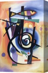 Around The Fish Canvas Paintings - Striped Fish by Alfred Gockel