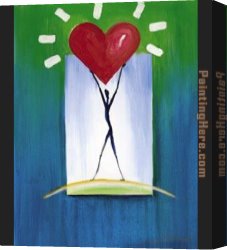 Heart Canvas Paintings - The Uplifted Heart by Alfred Gockel
