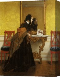 Bouquet Canvas Paintings - Le Bouquet by Alfred Stevens