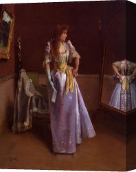 Preparing for The Costume Ball Canvas Paintings - Ready for the Ball by Alfred Stevens