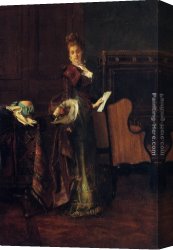 Letter Canvas Paintings - The Love Letter by Alfred Stevens